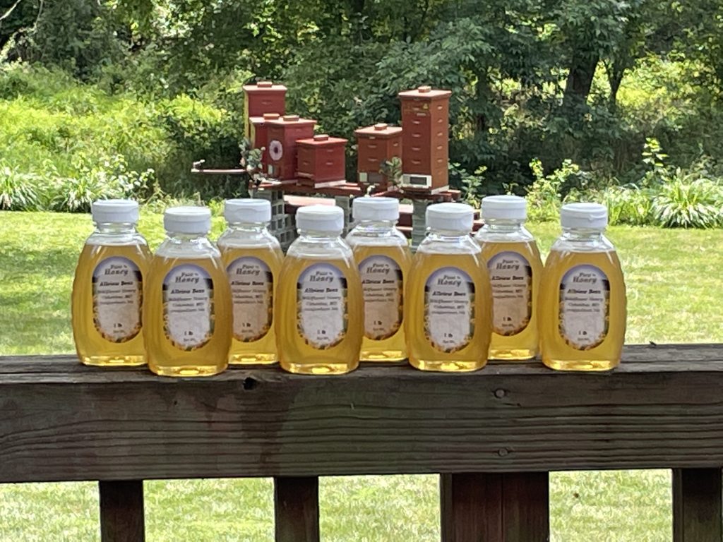 Honey bottled